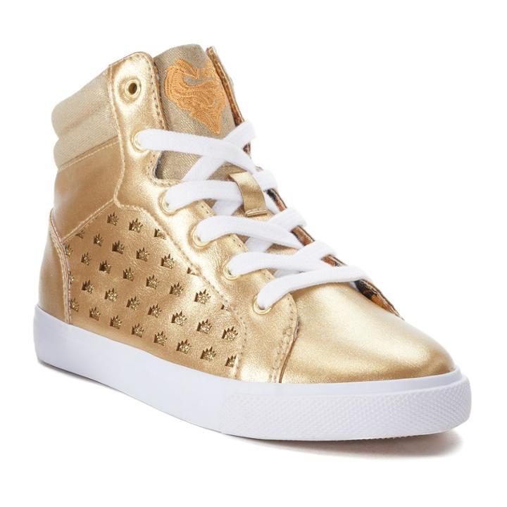 Disney D-signed Crown Girls' High Top Shoes, Size: 13, Gold