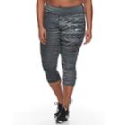 Plus Size Nike Power Essential Running Capri Leggings, Women's, Size: 1xl, Grey