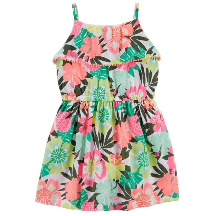 Girls 4-8 Carter's Tropical Floral Print Dress, Size: 6-6x
