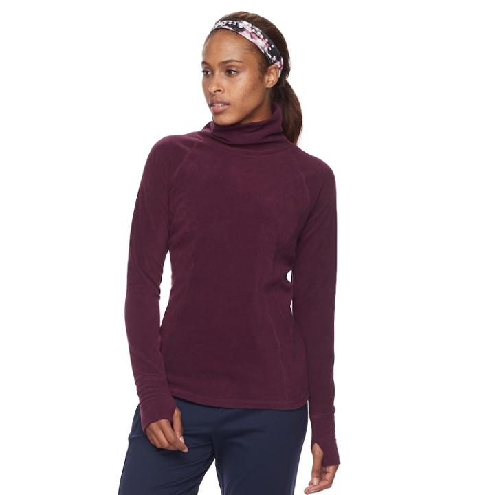 Women's Tek Gear Microfleece Turtleneck, Size: Xl, Drk Purple