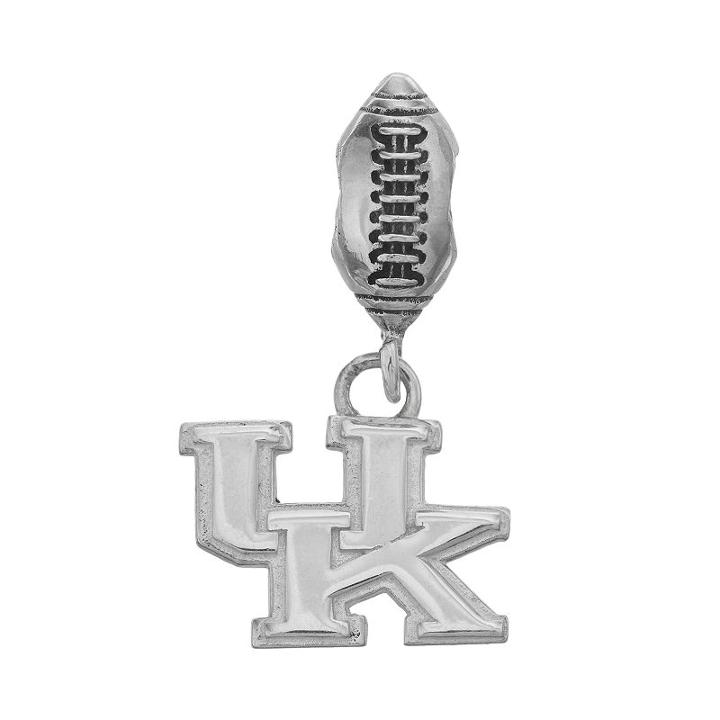 Dayna U Sterling Silver Kentucky Wildcats Team Logo Football Charm, Women's, Grey