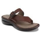 Eastland Townsend Women's Leather Thong Sandals, Size: Medium (7), Med Brown