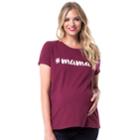 Maternity Pip & Vine By Rosie Pope Graphic Tee, Women's, Size: M-mat, Dark Red