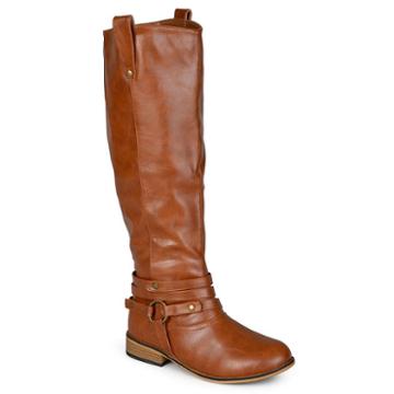 Journee Collection Walla Women's Knee-high Boots, Girl's, Size: 8, Brown
