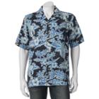 Men's Batik Bay Silk Blend Button-down Shirt, Size: Medium, Blue (navy)