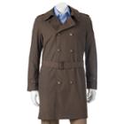 Men's Savile Row Kingston Classic-fit Double-breasted All-weather Coat, Size: Xl, Brown
