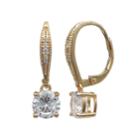 Primrose 14k Gold Over Silver Cubic Zirconia Drop Earrings, Women's