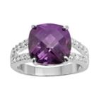 City Rox Silver-plated Cubic Zirconia Ring, Women's, Size: 7, Purple