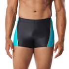 Men's Speedo Ignite Splice Colorblock Square Leg Swim Shorts, Size: Large, Black Green