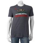 Men's California Republic Flag Tee, Size: Small, Grey Other