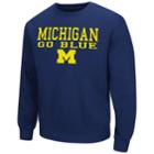 Men's Michigan Wolverines Fleece Sweatshirt, Size: Small, Blue (navy)