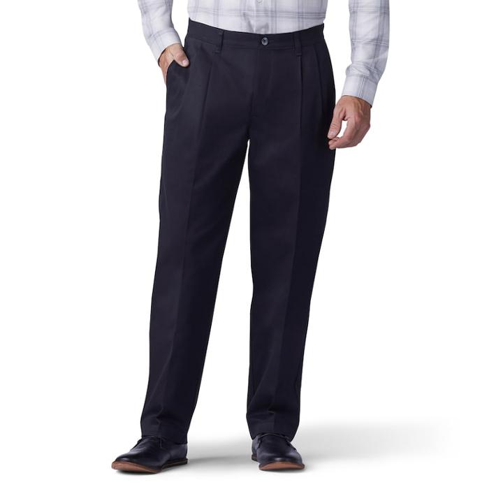 Men's Lee Total Freedom Relaxed-fit Comfort Stretch Pants, Size: 33x34, Black