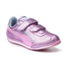 Puma Whirlwind Glitz V Pre-school Girls' Sneakers, Size: 1, Purple