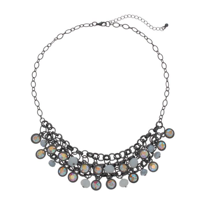 Mudd&reg; Simulated Aurora Borealis Swag Necklace, Women's, Oxford