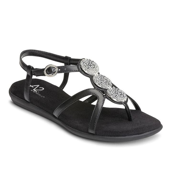 A2 By Aerosoles Country Chlub Women's Sandals, Size: Medium (7.5), Black