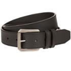 Men's Bill Adler Double Loop-stitched Leather Belt, Size: 36, Black