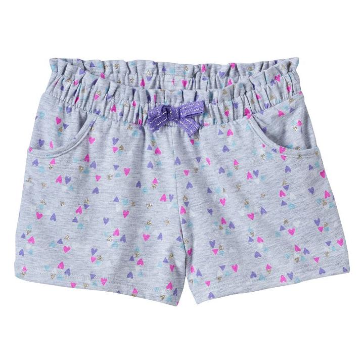 Girls 4-10 Jumping Beans&reg; Space-dyed Shorts, Girl's, Size: 7, Light Grey