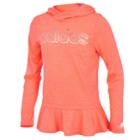 Girls 7-16 Adidas On The Go Melange Hoodie, Size: Small, Drk Orange