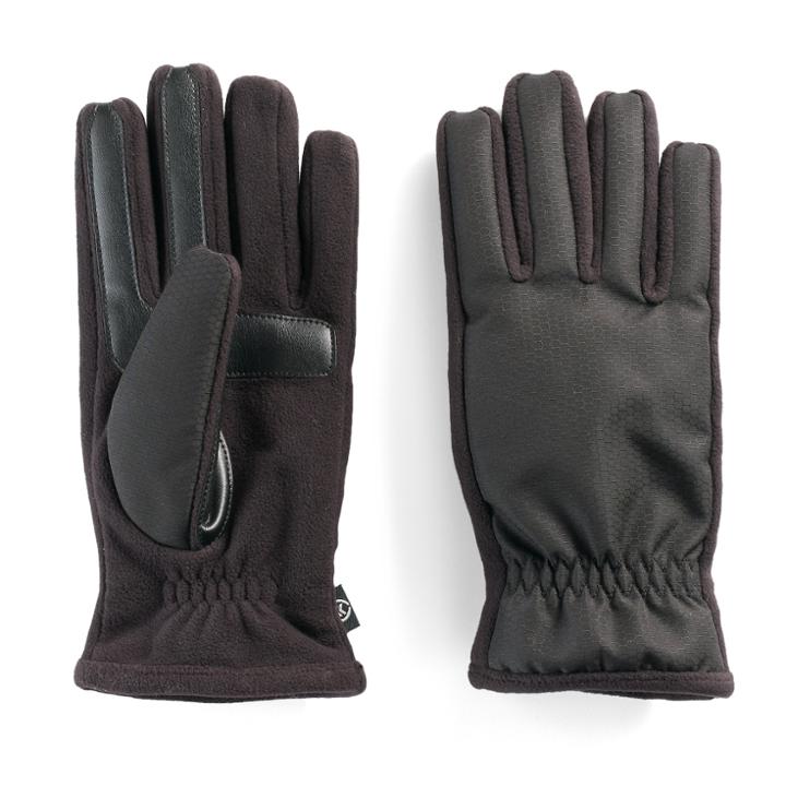 Men's Isotoner Matrix Smarttouch Gloves, Size: Large, Black