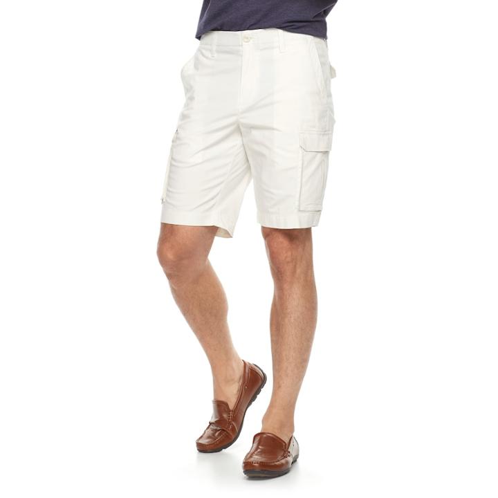 Men's Apt. 9&reg; Regular-fit Stretch Cargo Shorts, Size: 32, Light Grey
