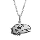 Fiora Sterling Silver Kansas Jayhawks Team Logo Pendant Necklace, Women's, Size: 16, Grey