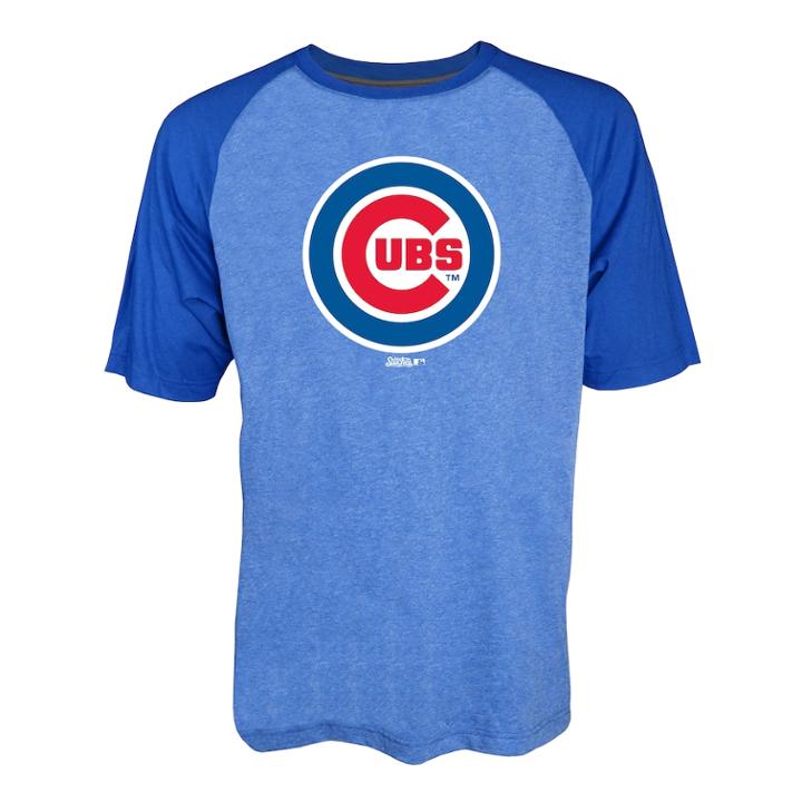 Men's Stitches Chicago Cubs Raglan Tee, Size: Xl, Royal