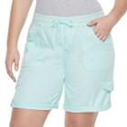 Juniors' Plus Size Unionbay Tiffany Roll-tab Bermuda Shorts, Girl's, Size: 22 W, Brown Over