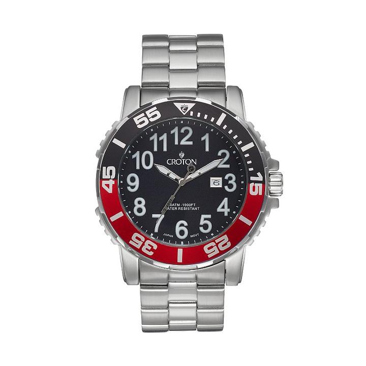 Croton Men's Deep Sea Stainless Steel Watch - Ca301280bkrd, Grey