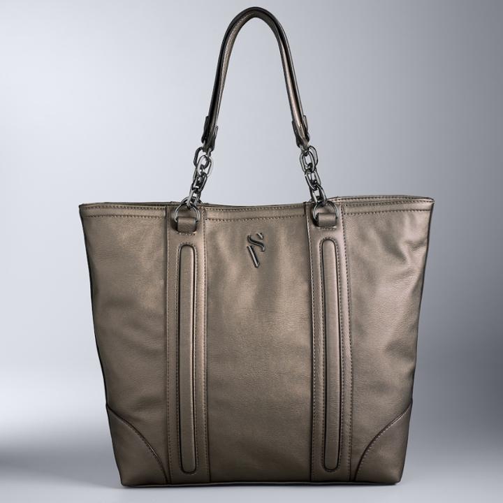 Simply Vera Vera Wang Catherine Updated Tote, Women's, Med Brown