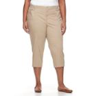 Plus Size Croft & Barrow&reg; Twill Utility Capris, Women's, Size: 18 W, Med Beige