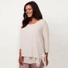 Plus Size Lc Lauren Conrad Mock-layer Tunic, Women's, Size: 2xl, Pink