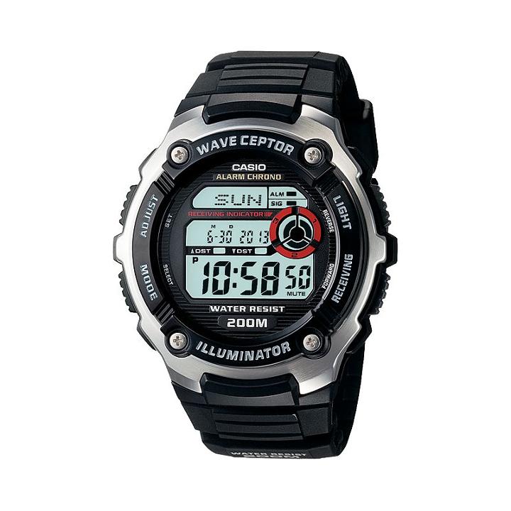 Casio Men's Waveceptor Atomic Digital Chronograph Watch - Wv200a-1av, Black, Durable