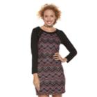 Juniors' Trixxi Chevron Lace-up Sweater Dress, Teens, Size: Xl, Oxford