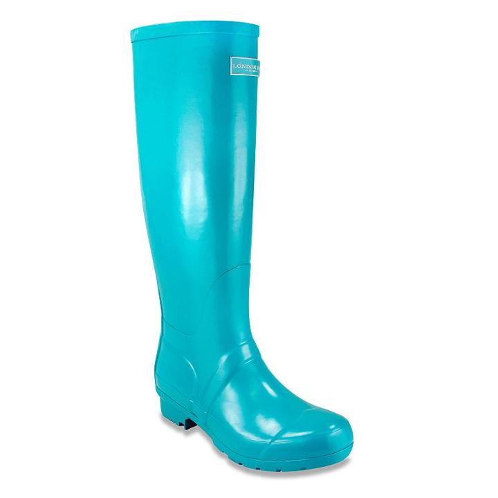 London Fog Thames Women's Waterproof Rain Boots, Size: 9, Turquoise/blue (turq/aqua)