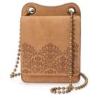 T-shirt & Jeans Laser-cut Mini Crossbody Bag, Women's, Med Beige