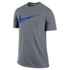 Men's Nike Swoosh Logo Tee, Size: Large, Grey Other
