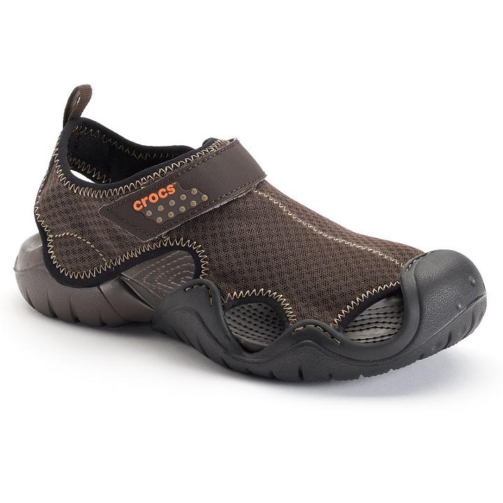 Crocs Swiftwater Men's Sport Sandals, Size: 13, Red/coppr (rust/coppr)