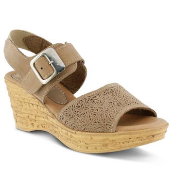 Spring Step Mitu Women's Wedge Sandals, Size: 38, Med Beige