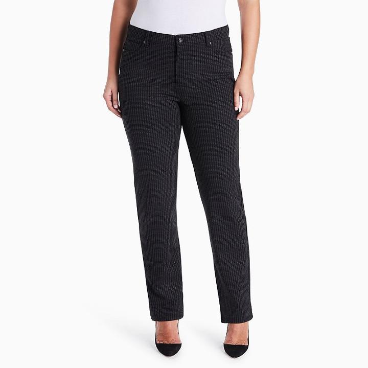 Plus Size Gloria Vanderbilt Amanda High-rise Ponte Pants, Women's, Size: 16w Short, Black