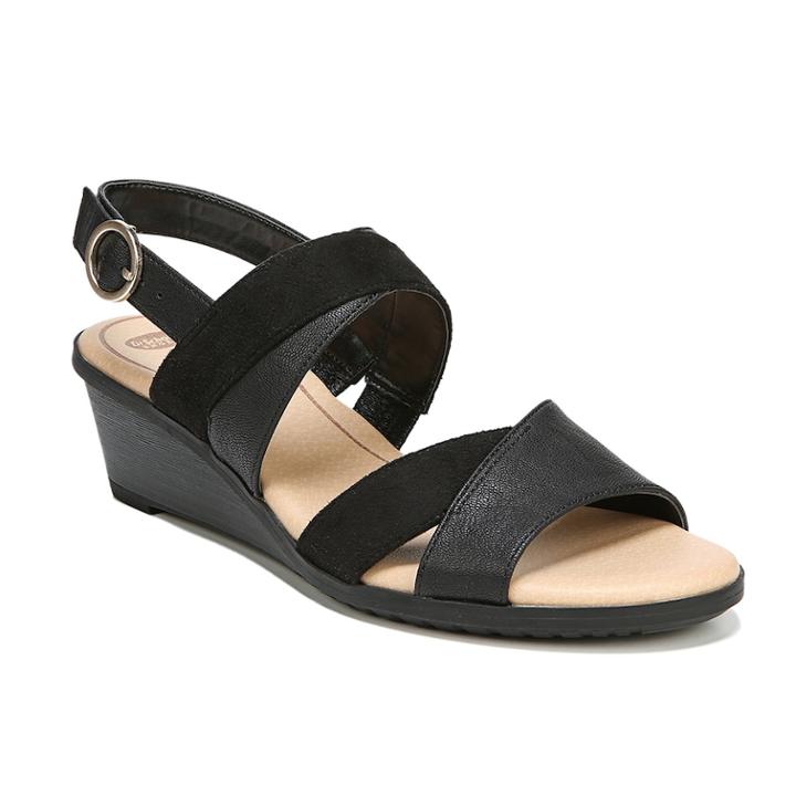 Dr. Scholl's Grace Women's Wedge Sandals, Size: Medium (9), Black