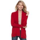 Women's Sonoma Goods For Life&trade; Shawl Collar Cardigan, Size: Small, Dark Red