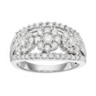 14k White Gold 1 Carat T.w. Diamond 3-stone Ring, Women's, Size: 7
