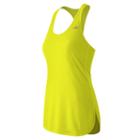 Women's New Balance Accelerate Racerback Running Tank, Size: Medium, Med Yellow