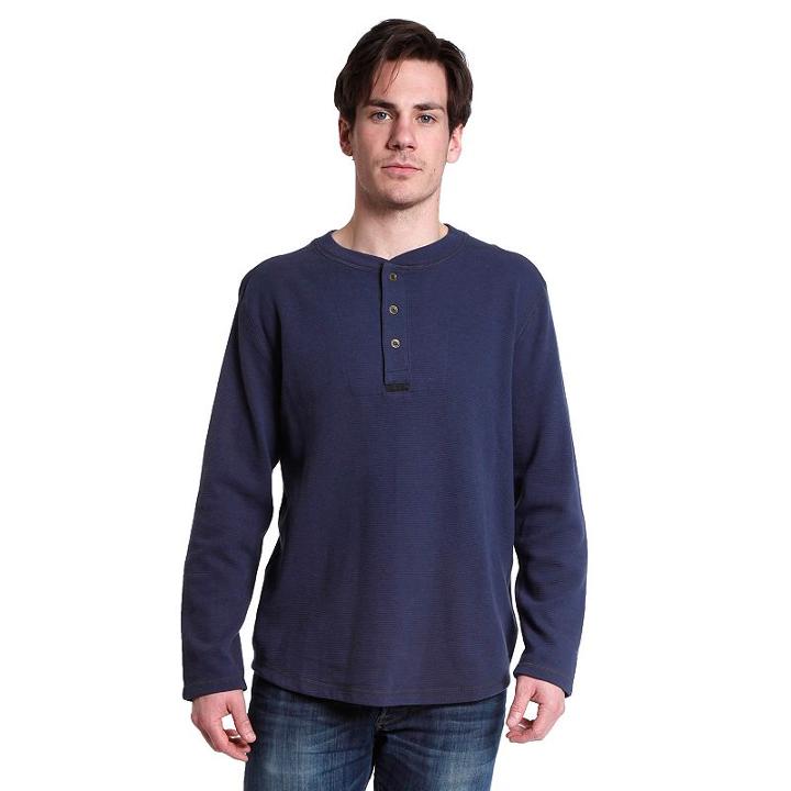 Men's Stanley Classic-fit Thermal Henley, Size: Xl, Blue
