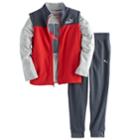 Boys 4-7 Puma 3-pc. Vest, Graphic Tee & Pants Set, Size: 5, Grey