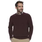 Men's Croft & Barrow&reg; Classic-fit Stretch Crewneck Sweater, Size: Xl, Dark Red
