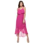 Juniors' Jolie Vie High-low Faux Wrap Dress, Girl's, Size: Medium, Brt Pink
