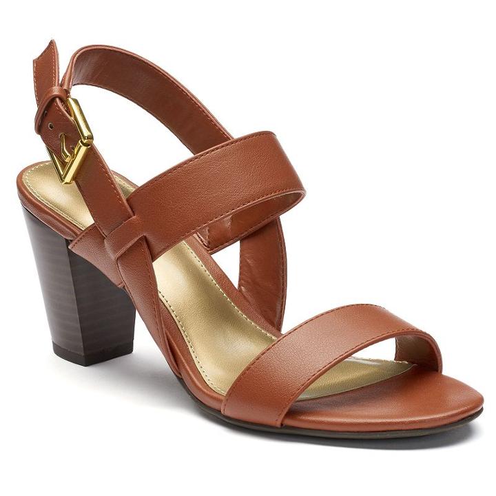 Chaps Leona Women's Block Heel Sandals, Size: 8.5 B, Brown