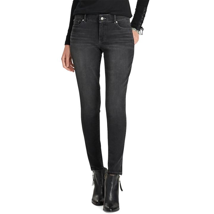 Women's Chaps 4-way Stretch Skinny Jeans, Size: 16, Grey