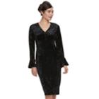 Women's Suite 7 Velvet Sheath Dress, Size: 16, Black